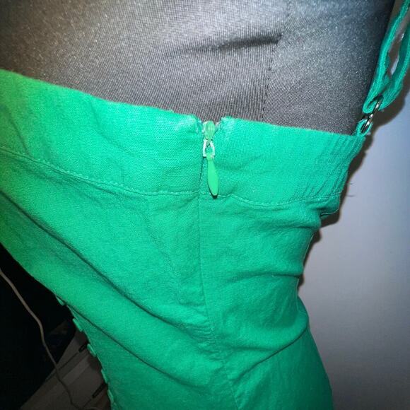 Forever 21 juniors' L square neckline button accent front stretch mini dress - Picture 4 of 9